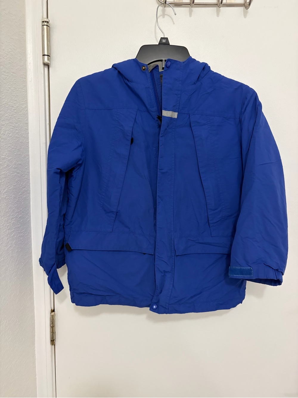 Lands' End Royal Blue Hooded Kids Puffer Jacket